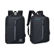 15.6″ Casual PU Laptop Backpack With USB Port