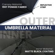 27″ Auto-Open Inner Black Coated Reflective Strip Color Handle