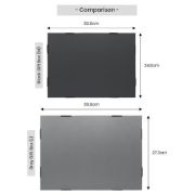 Black Gift Box 2 Compartment with Shredded Paper- M Size