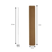 Borosilicate Glass Straw (8×215) with Straw Felt Pouch Set