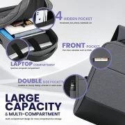 Business Laptop Backpack with External USB Port