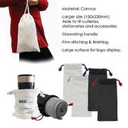 Canvas Drawstring Towel Bottle Pouch-L 8oz (330×150)