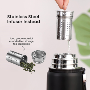 CUP Stainless Steel Vacuum Thermos Flask with Handle – 600ml