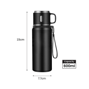 CUP Stainless Steel Vacuum Thermos Flask with Handle – 600ml