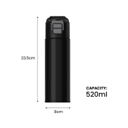 DUCK Dual Lid 316 S.Steel Bottle with Straw – 520ml