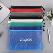 Frosted PVC Organizer with Net Divider – A4 Size