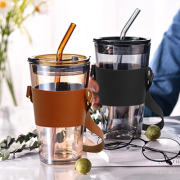 MONTE 3 Premium Color Glass Mug with PU Sleeve – 450ml