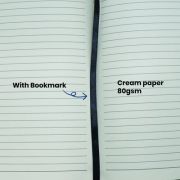 PU Fabric Hard Cover A5 Notebook with Pen Loop