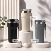 SNAPSIP Stainless Steel Bottle with Strap – 600ml