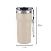 SNAPSIP Stainless Steel Bottle with Strap – 600ml