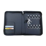 Zippered 10 Key Leather Organizer with Cards Holder