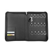 Zippered 15 Key Leather Organizer with Cards Holder