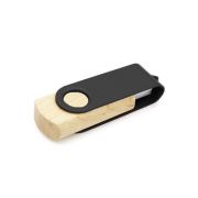 Metal Swivel Black Wooden USB Flash Drive – 8GB