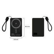 CABLE Magnetic 15W Wireless LED Power Bank Type C Strap – 5000mAh