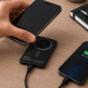 CABLE Magnetic 15W Wireless LED Power Bank Type C Strap – 5000mAh
