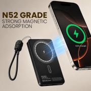 CABLE Magnetic 15W Wireless LED Power Bank Type C Strap – 5000mAh