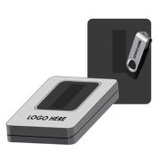 Half Window USB Metal Tin Box with White Sleeve