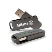 Metal Swing Black USB Flash Drive – 8GB