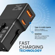MINI Travel Adaptor 25W 1 USB-A + 1 USB-C Charger
