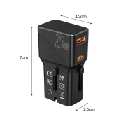 MINI Travel Adaptor 25W 1 USB-A + 1 USB-C Charger