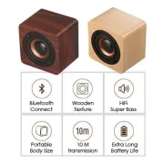 Mini Wooden PURE Sound Bluetooth Speaker – 800mAh Battery